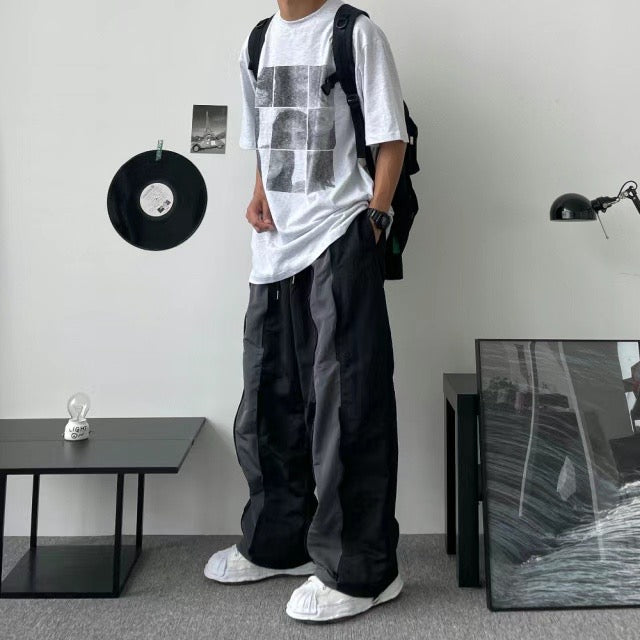 Stitching Style Nylon Pants