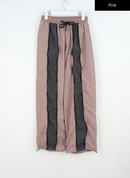 Stitching Style Nylon Pants