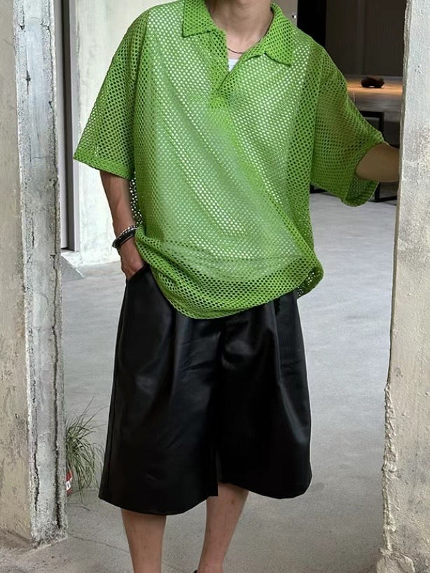 Mesh Polo Top
