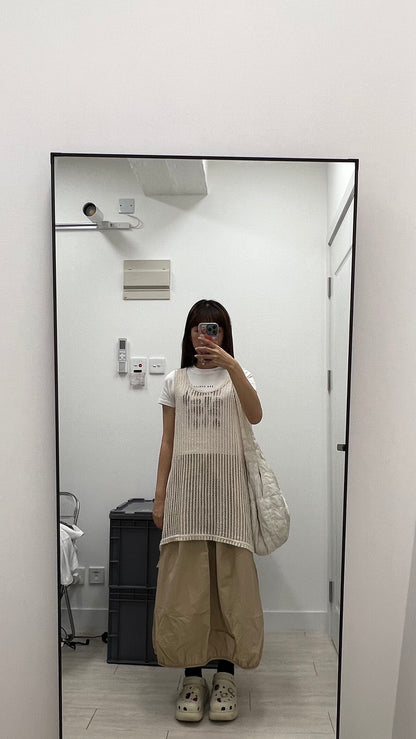 Stitching Balloon Skirt