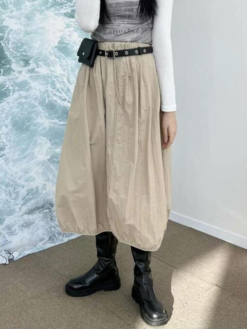 Stitching Balloon Skirt