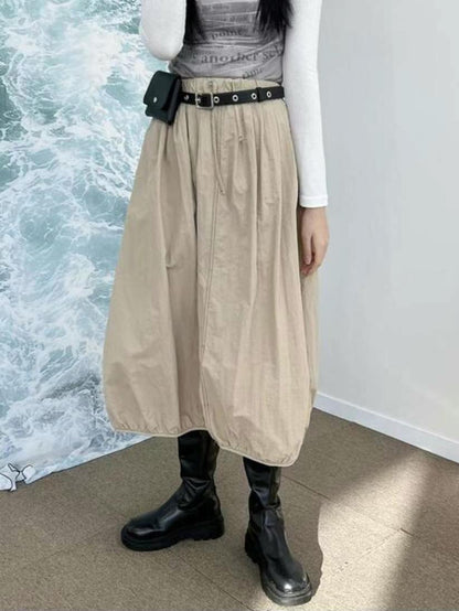 Stitching Balloon Skirt