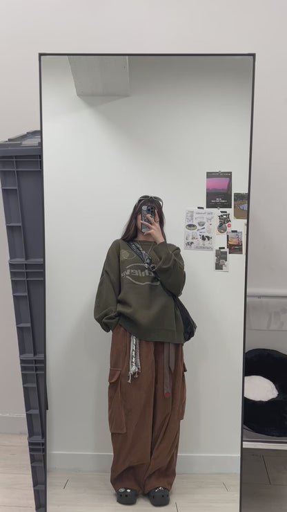 Corduroy Cargo Balloon Pants