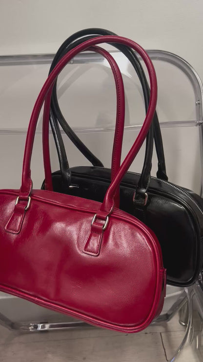 Leather Baguette Bag