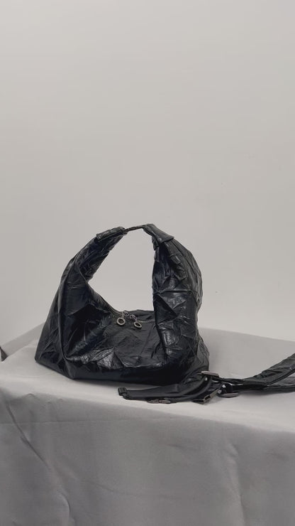 Two-ways Wrinkle Buckle Bag