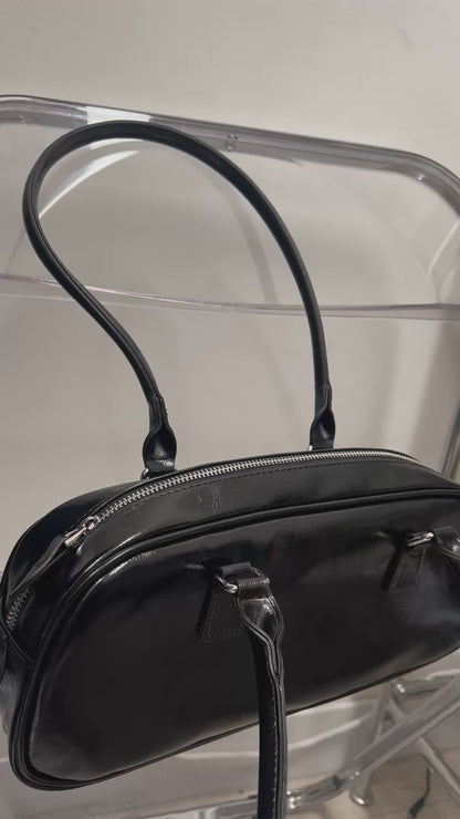 Leather Baguette Bag